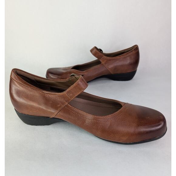 Dansko Fawna Women's 42/11 Brown Leather Mary Jane Comfort Shoes EUC - Picture 3 of 9